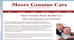 Desktop Screenshot of mooregenuinehomecare.com
